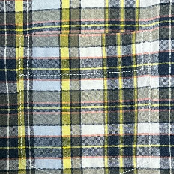 TAILOR Vintage Cotton Casual Madras Plaid Button-up Shirt Button down Collar - Picture 7 of 7